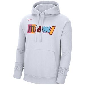 Nike White Sweatshirt Miami heat Design Relaxed Fit